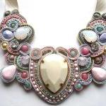The One Soutache Statement Necklace In Ivory,..